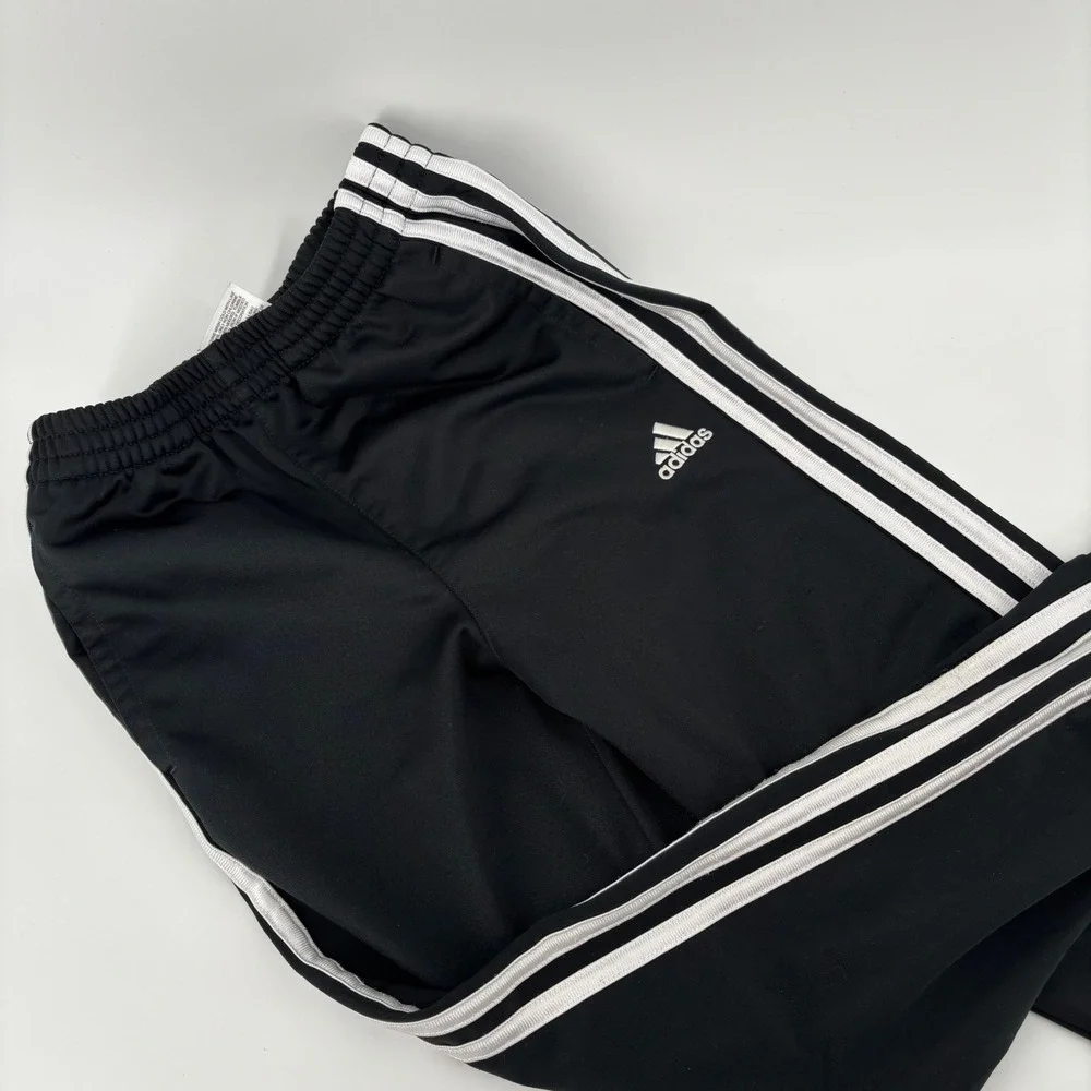 Adidas Kids Tracksuit Set Size 7X Black White 3-Stripe Full‎ Zip Jacket Pants